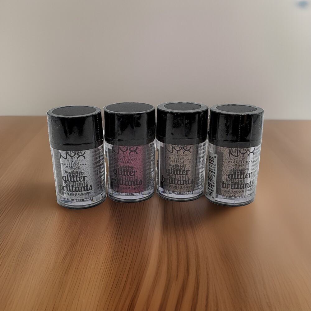 NYX Face and Body Glitter Lot Of 4 Sealed GLI08 Bronze x2 GLI09 GLI10 New Sealed